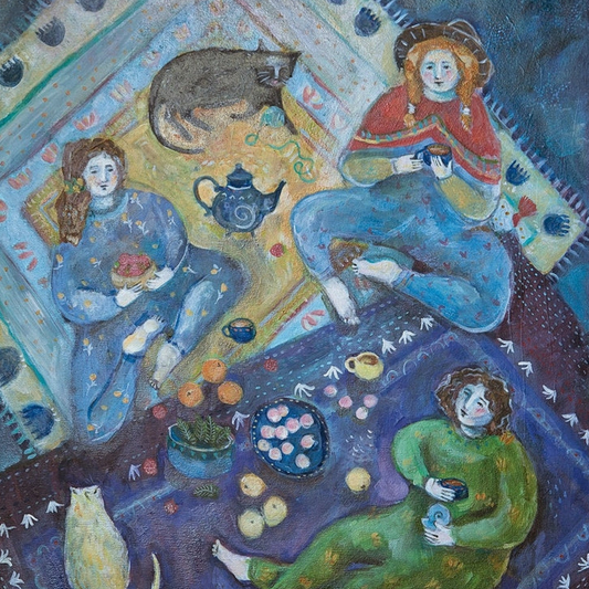 Quilt Picnic Print Canvas Art Print