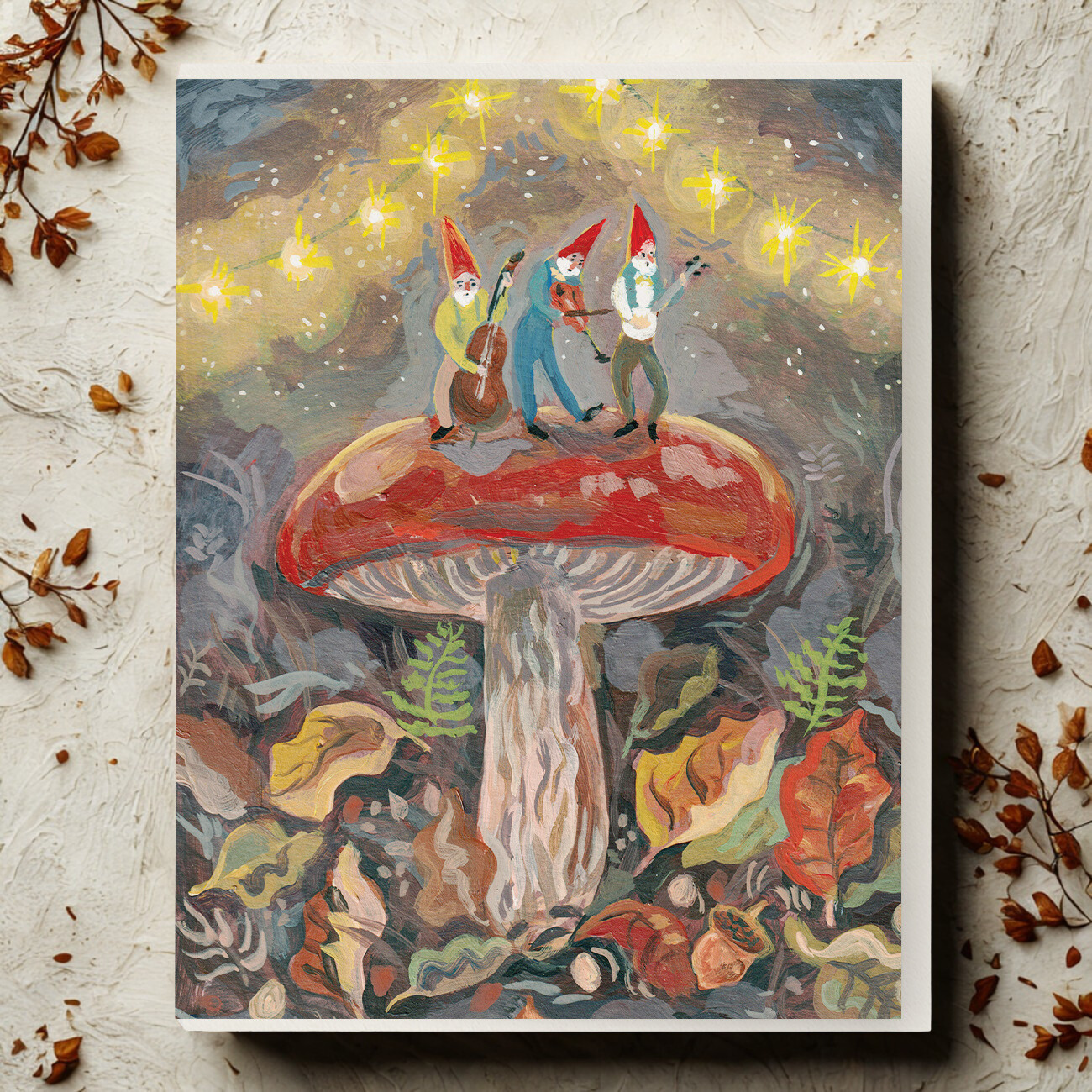 Mushroom Band Greeting Card