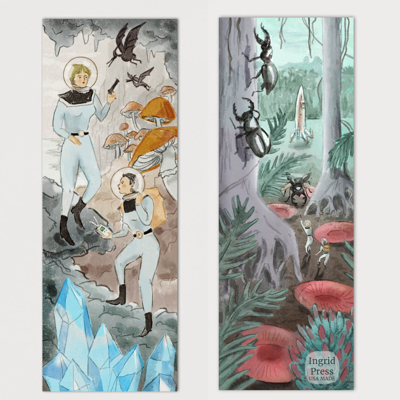 Alien Planet Double-Sided Bookmark 16 Set