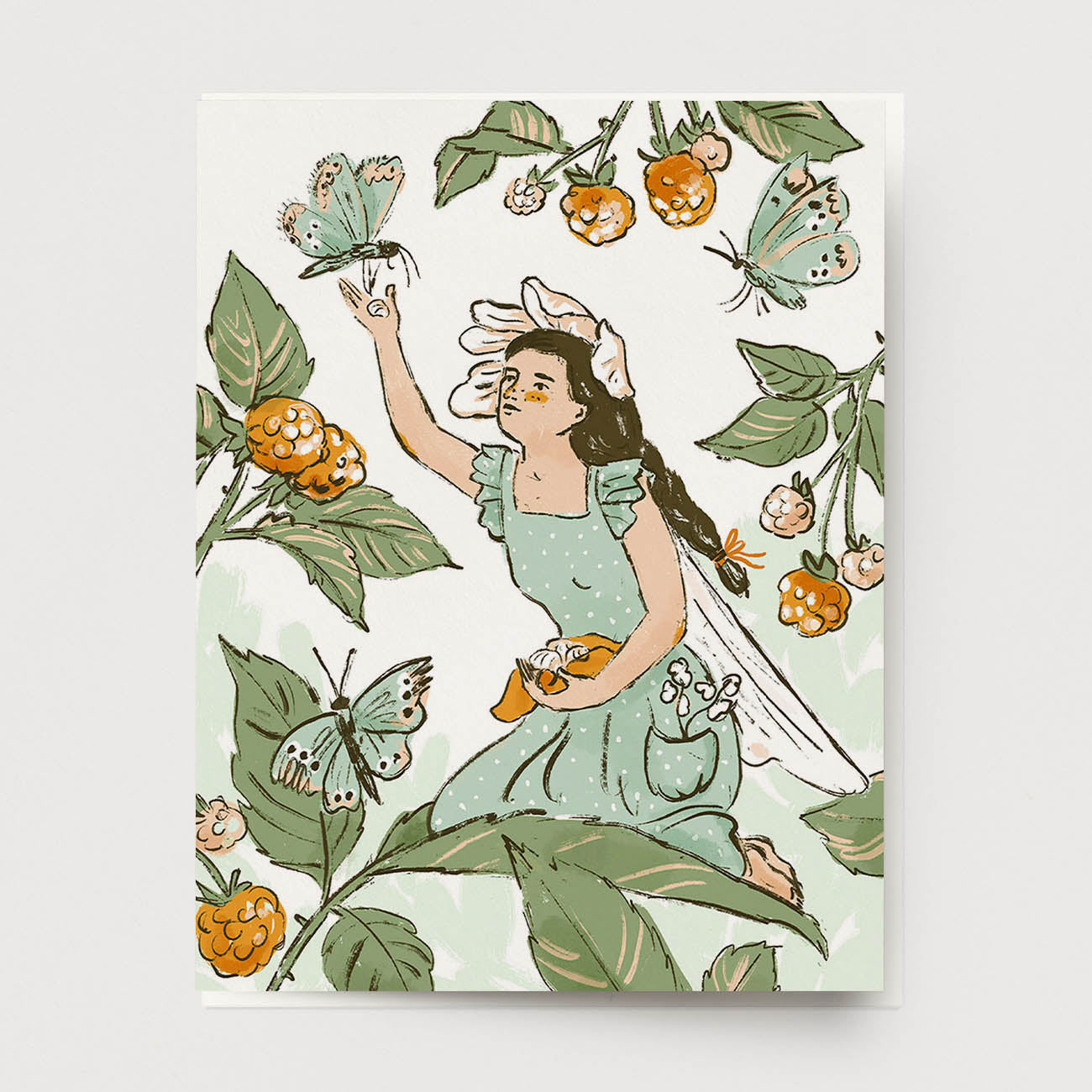 Berries and Butterflies Greeting Card