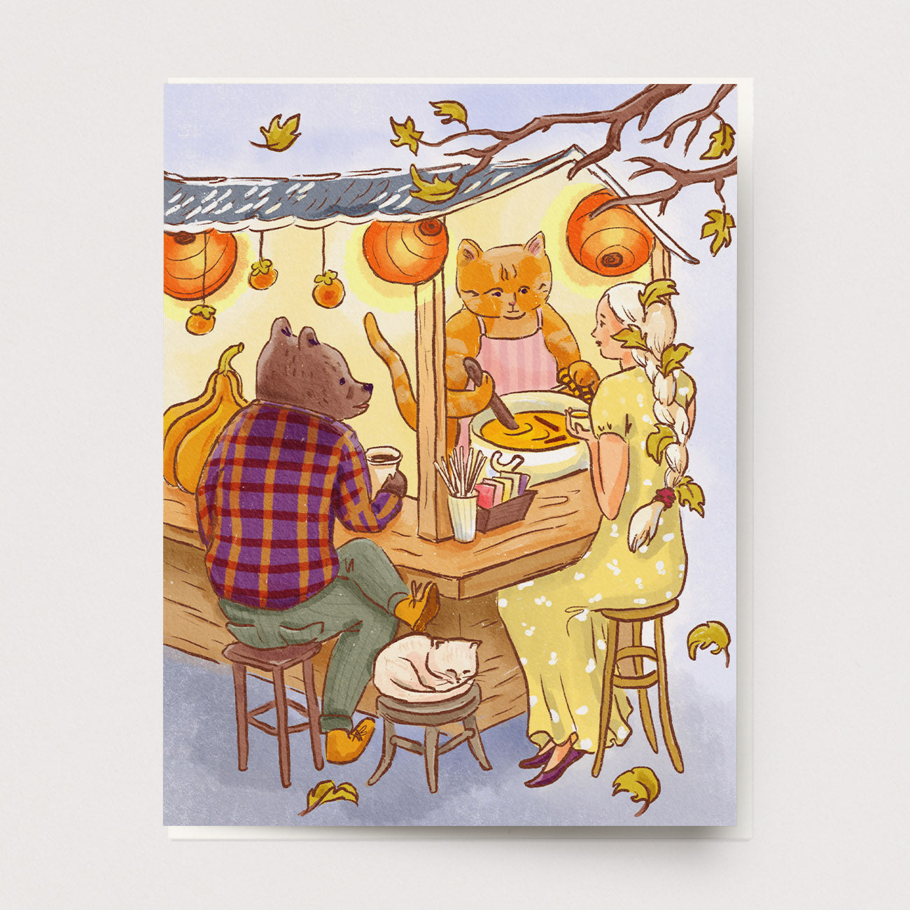 Cider Stall Greeting Card