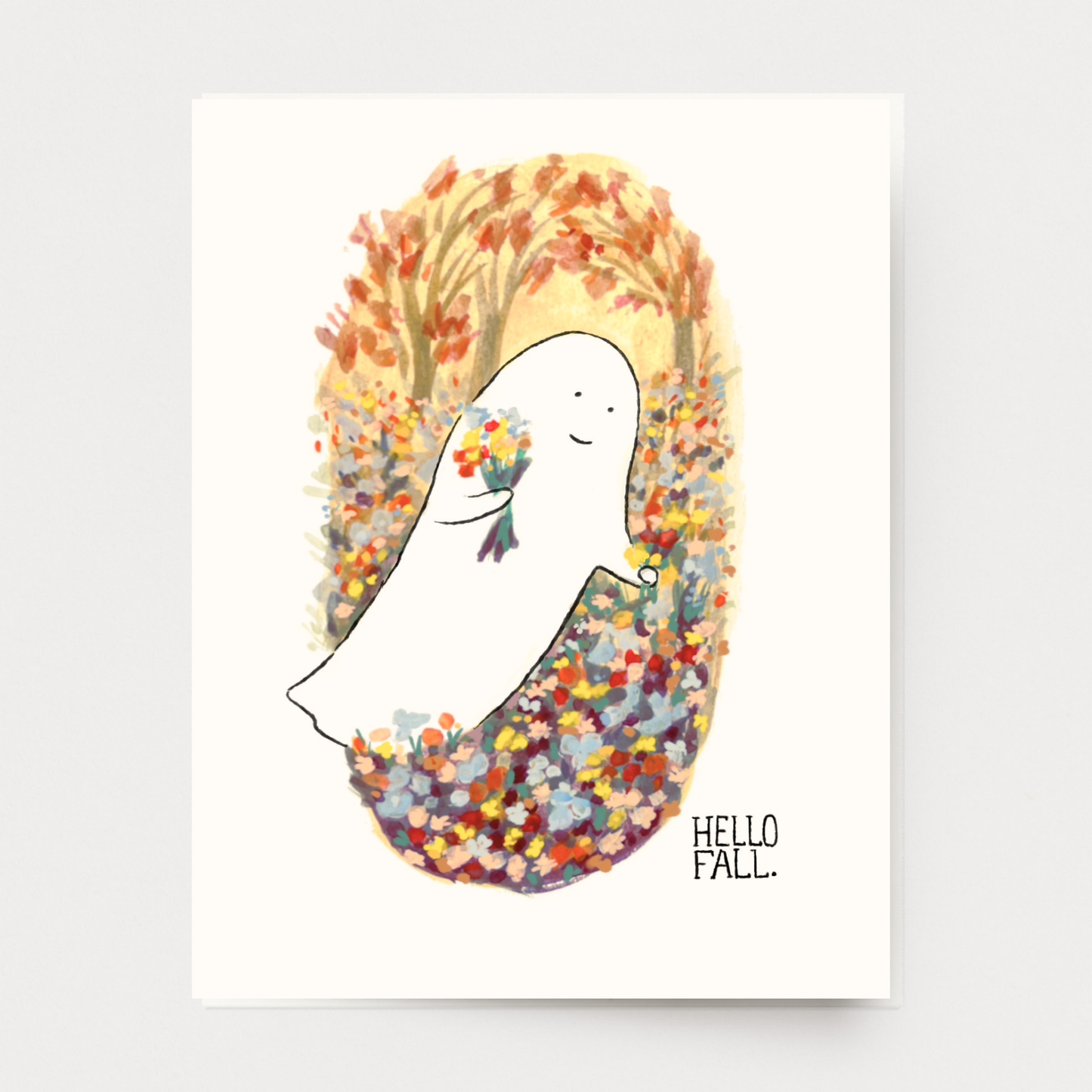 Fall Ghost Card