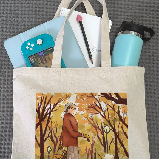 Fall in the Park Canvas Tote