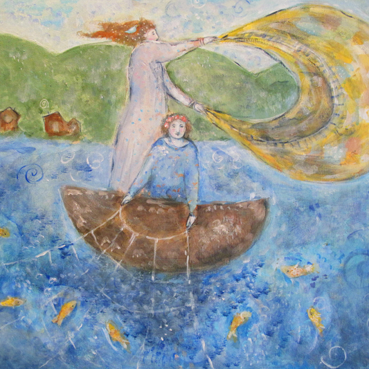 Fisherwomen Canvas Art Print