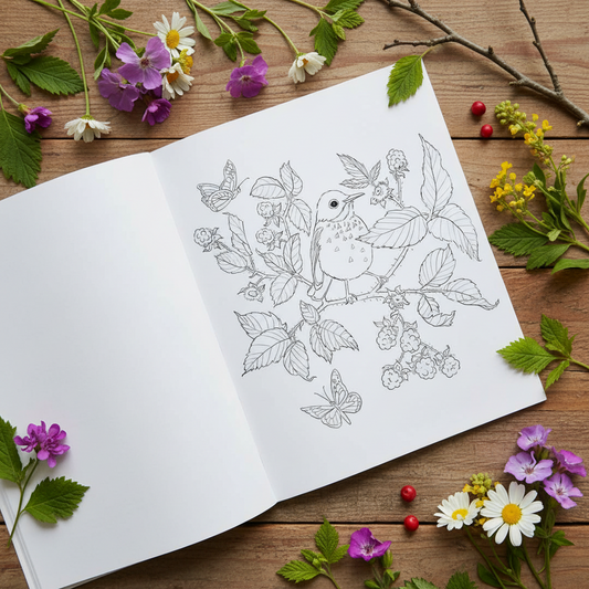 Friends of the Field and Forest Coloring Book - Digital Download