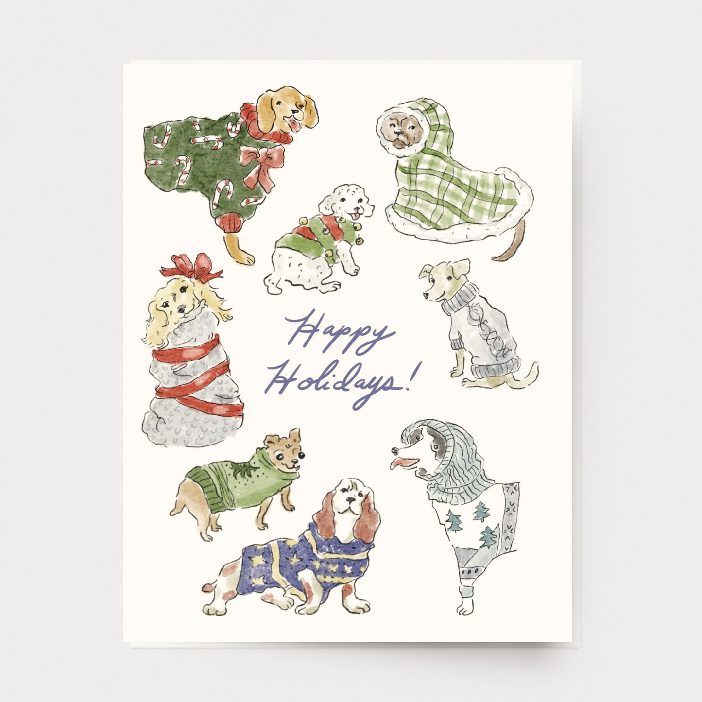 Holiday Sweater Dogs Card