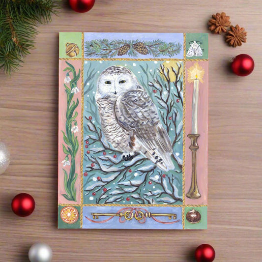 Holiday Owl Card H-144