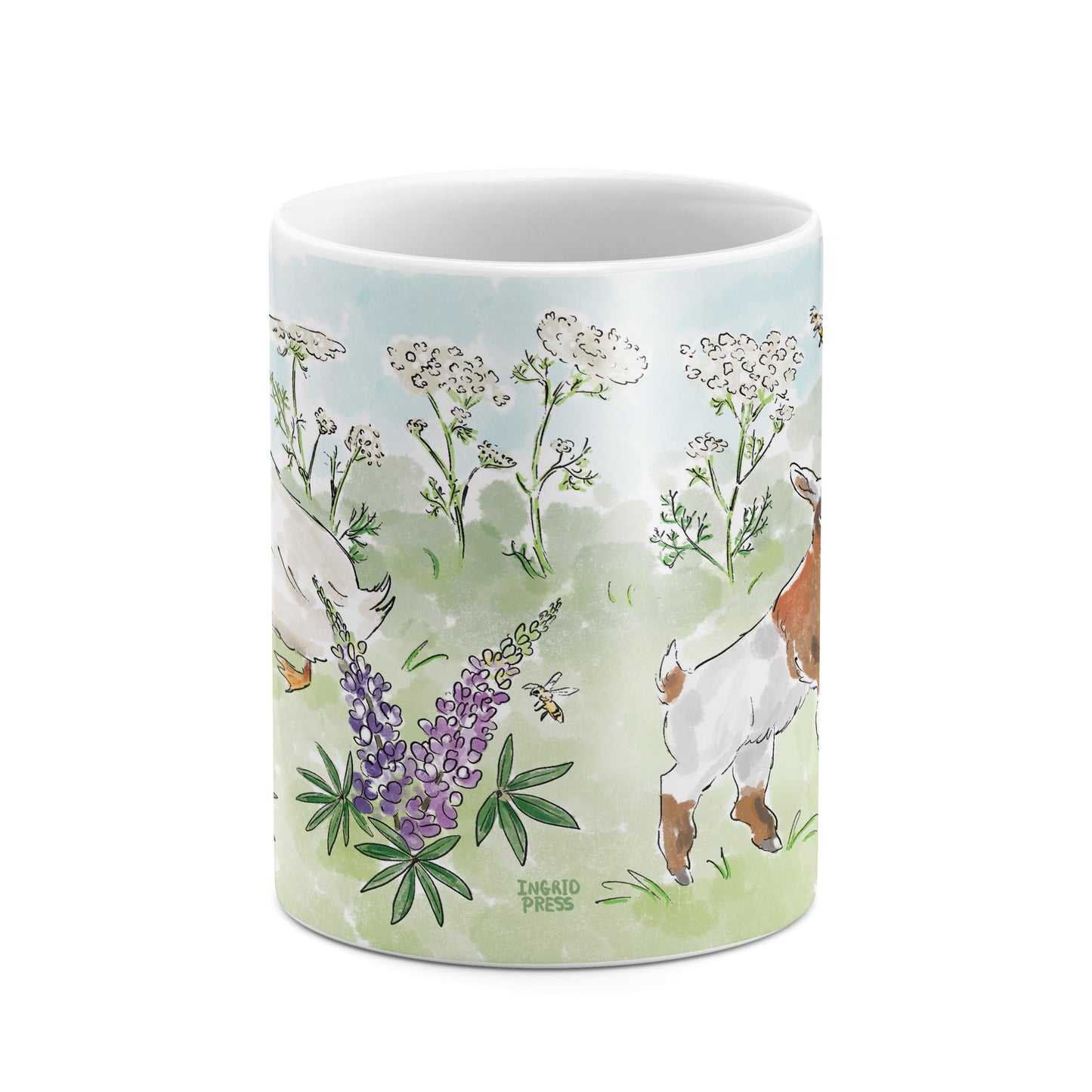 Meadow Friends 11oz White Ceramic Mug