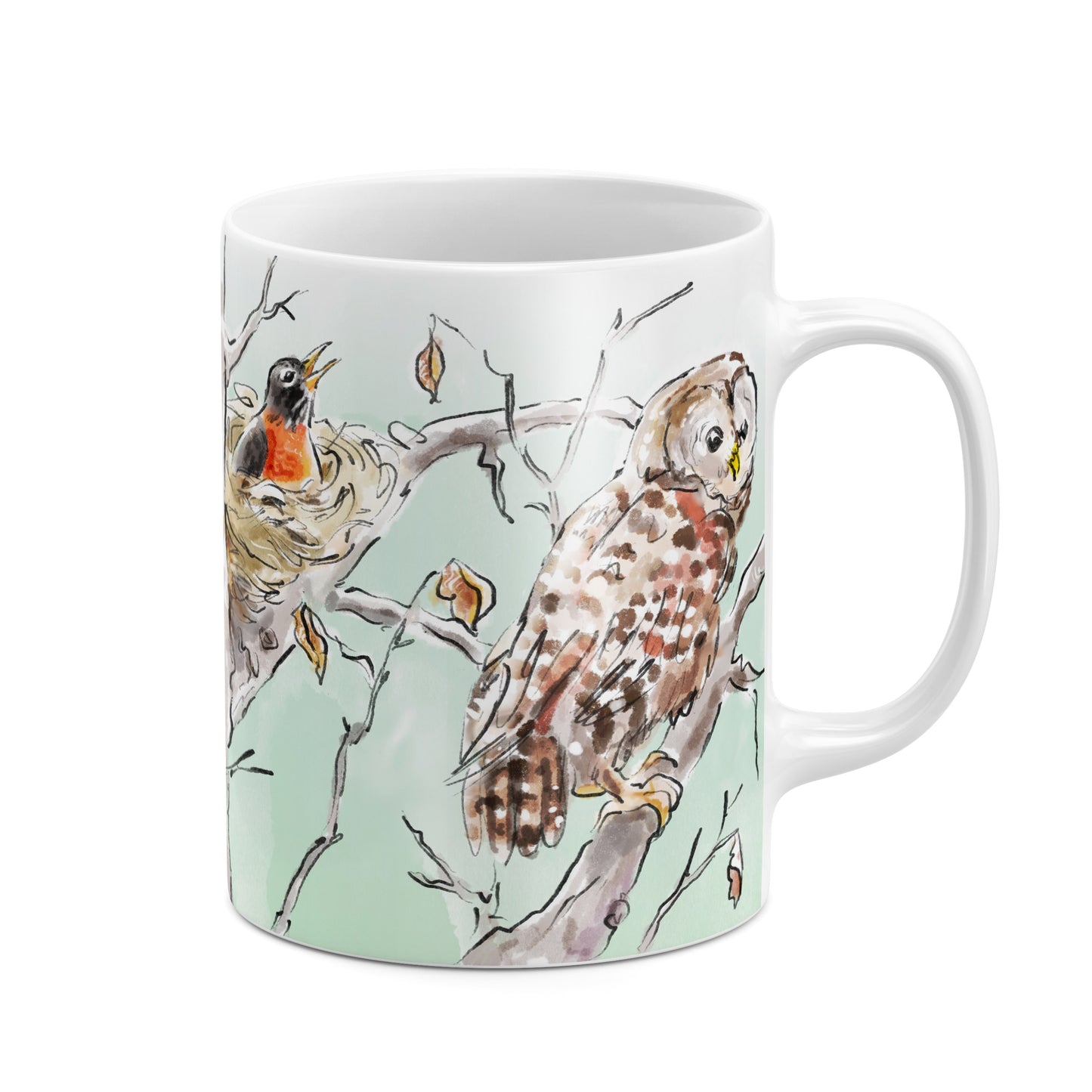 Oak Tree 11oz White Ceramic Mug