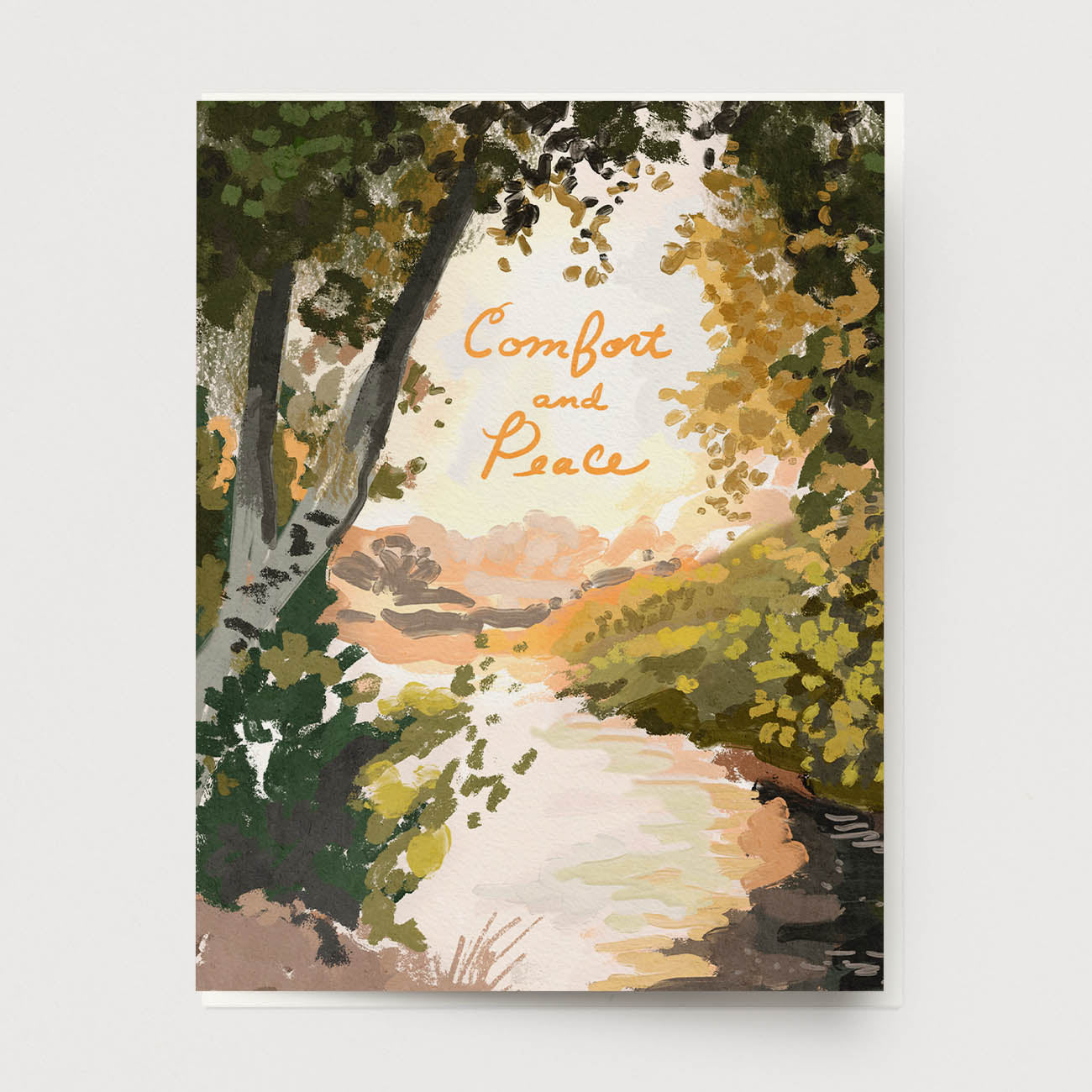 Peaceful Stream Greeting Card "Comfort and Peace"