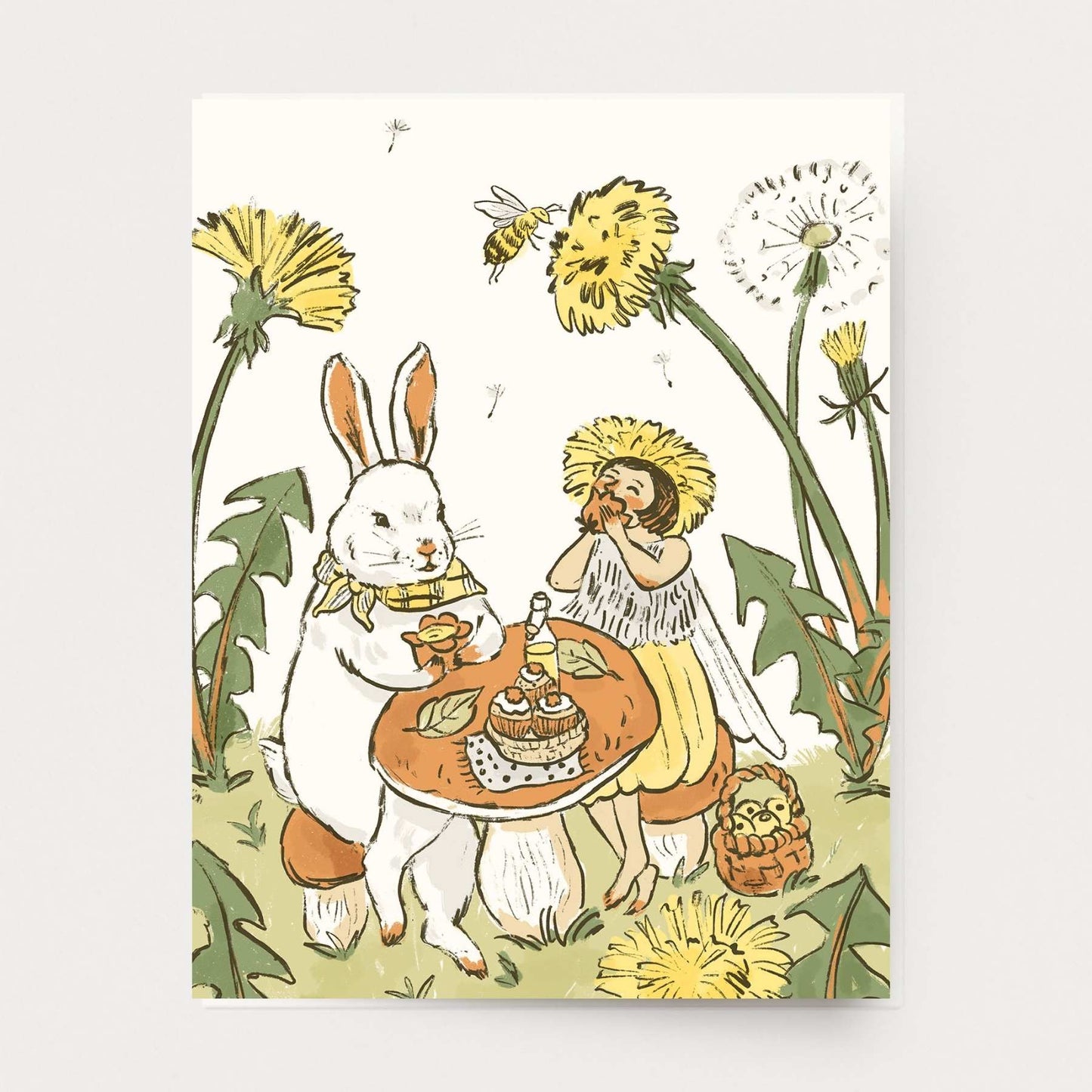 Rabbit Picnic Greeting Card