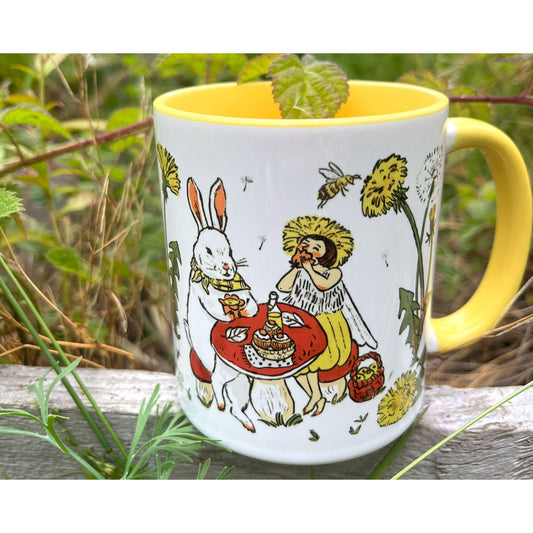 Rabbit Picnic 11oz Ceramic Accent Mug