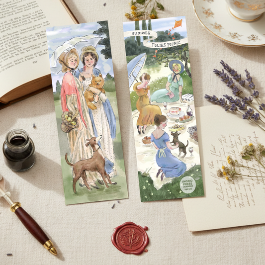 Summer Follies Picnic Double-Sided Bookmark 16 Set