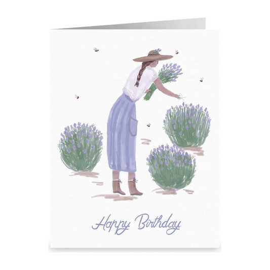 Lavender Gardener Birthday Card