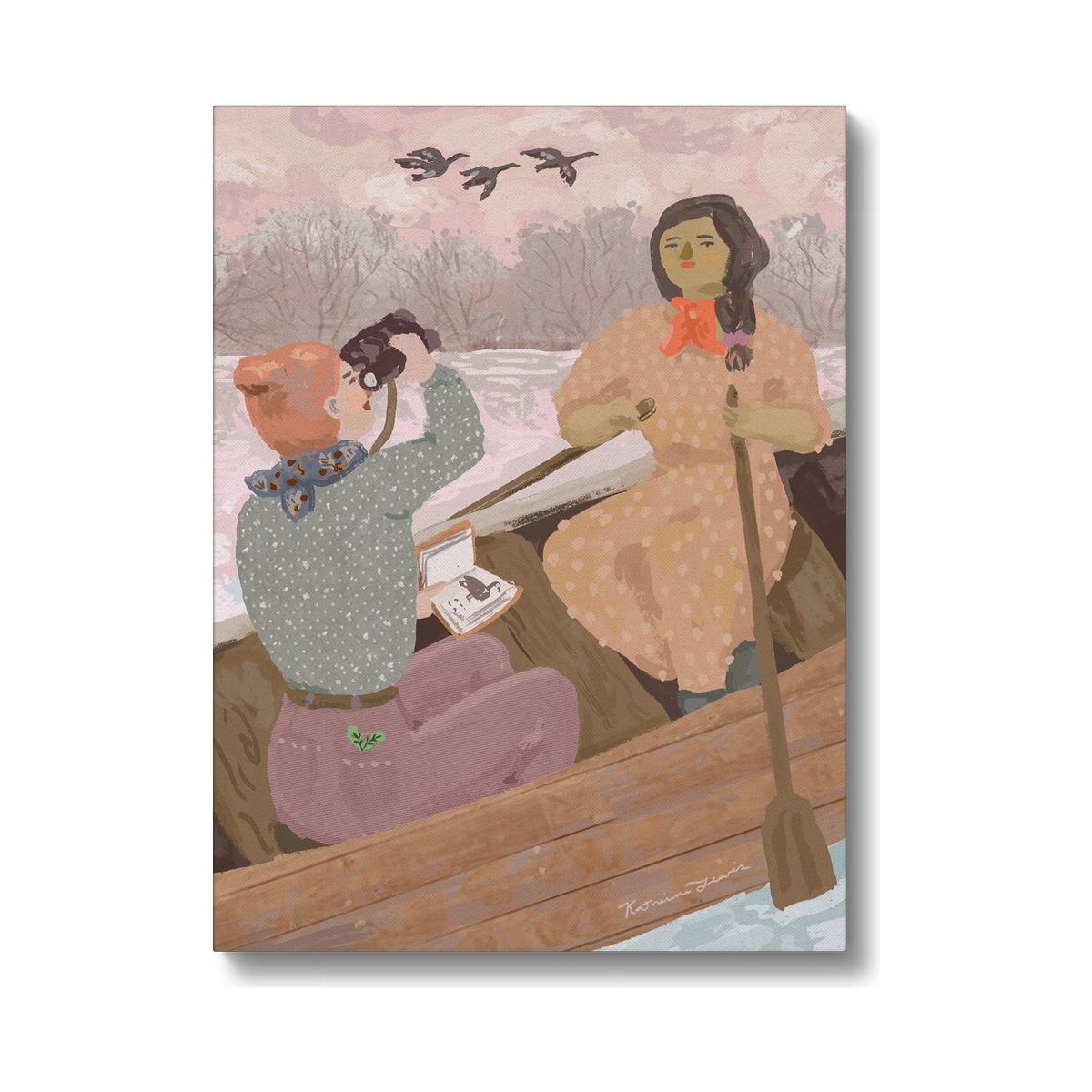 Morning Bird Watch Canvas Art Print