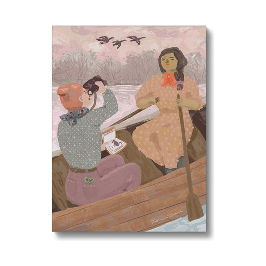 Morning Bird Watch Canvas Print