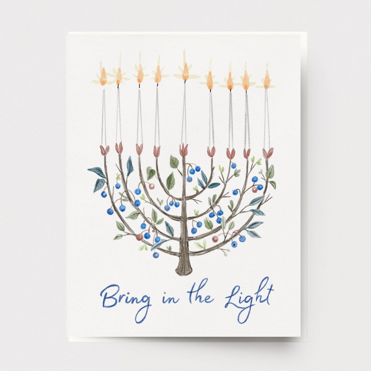 Botanical Menorah Greeting Card