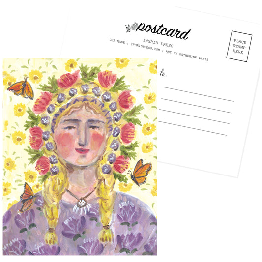Butterfly Woman 10 Postcards