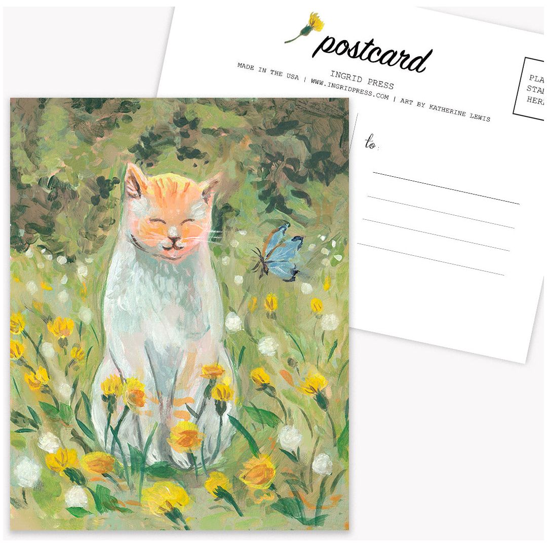 Dandelion Cat 10 Postcards