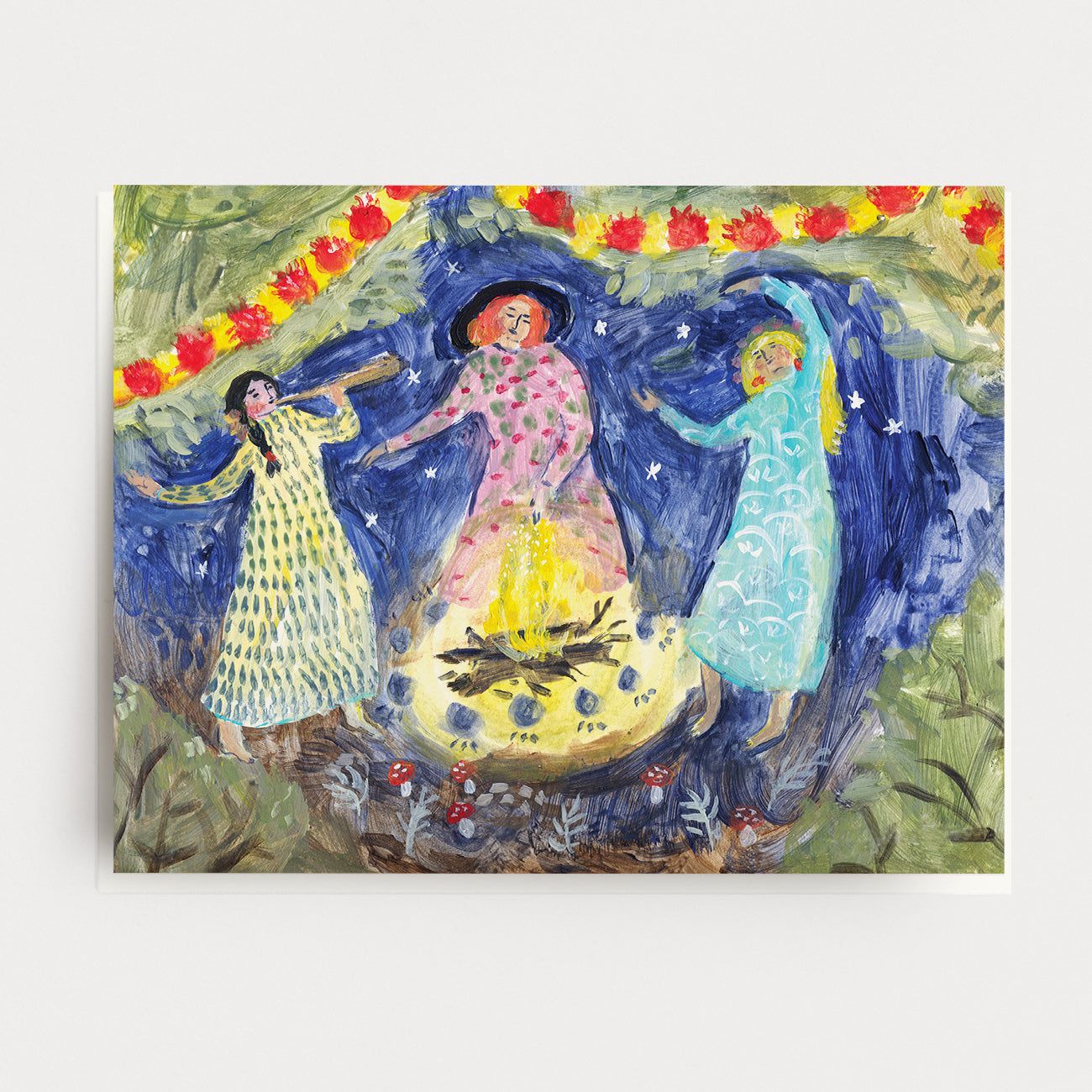 Goddess Bonfire Greeting Card