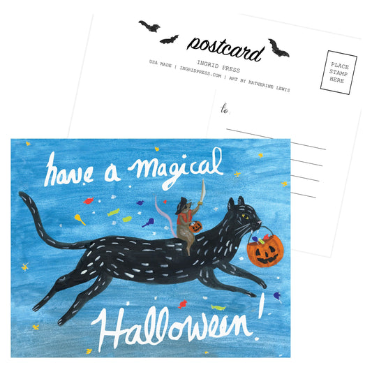 Halloween Cat 10 Postcards