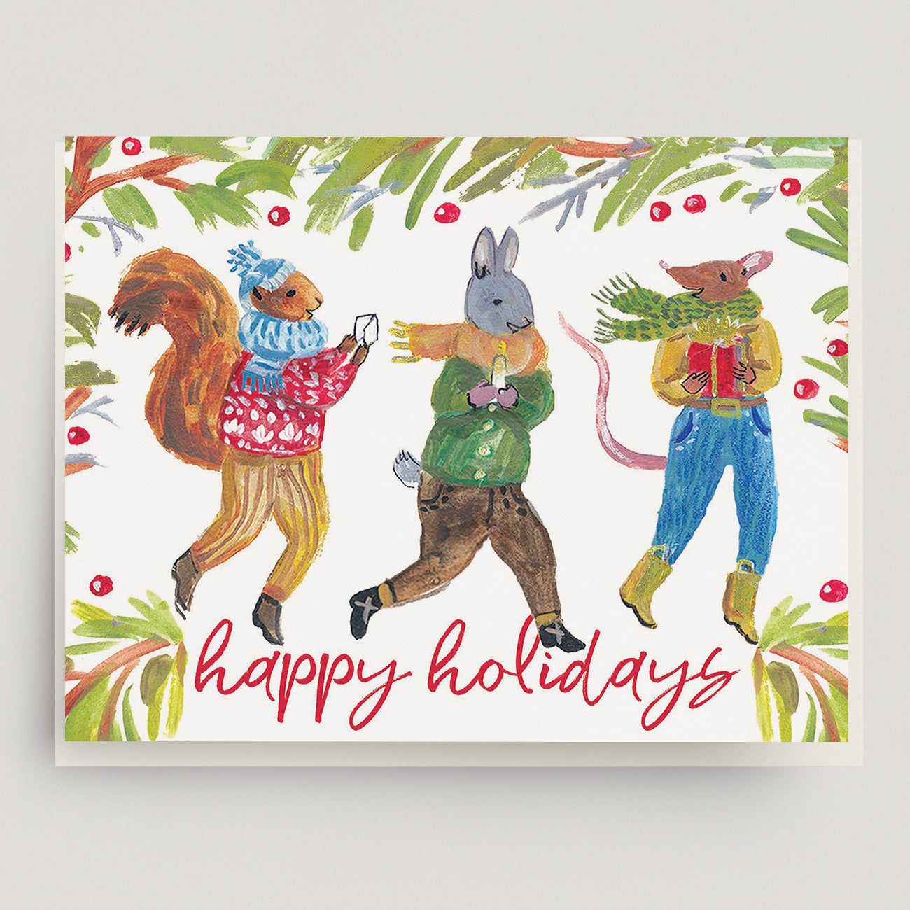 Holiday Animals Greeting Card