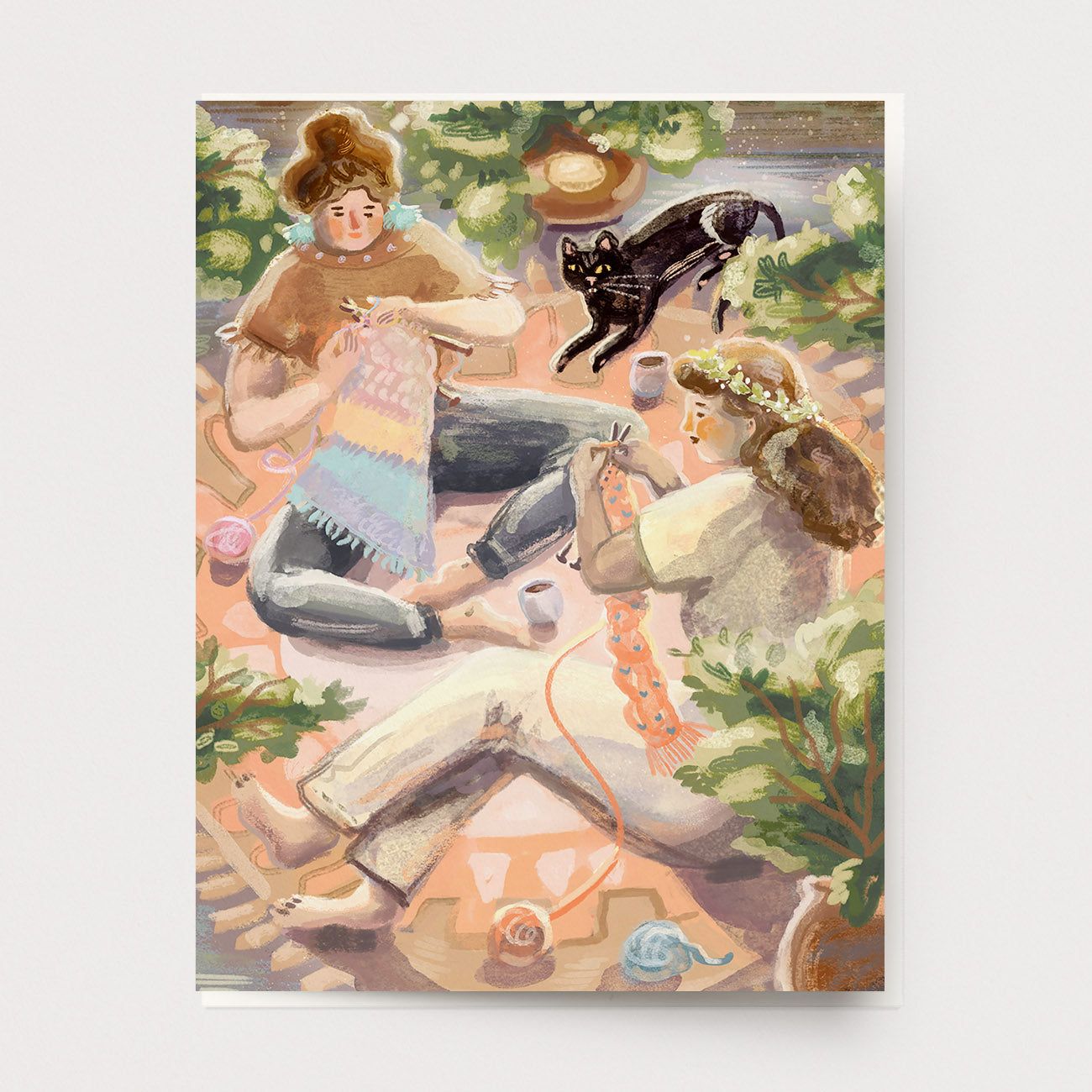 Knitting Party Greeting Card