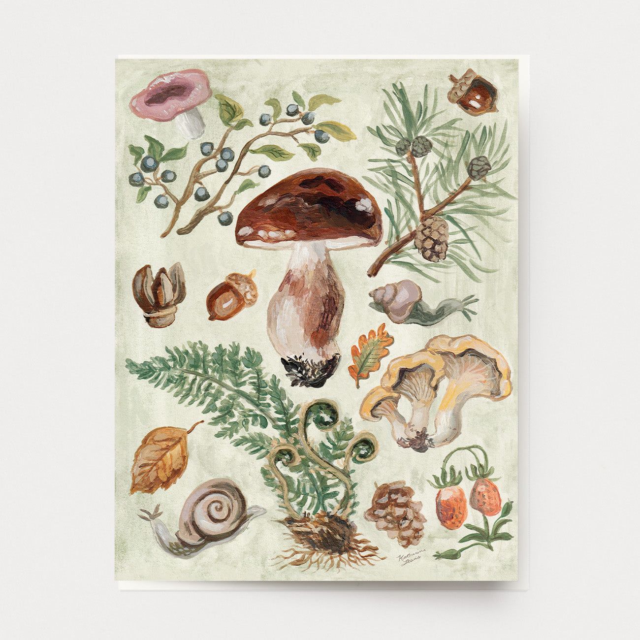 Mushroom Forest Greeting Card