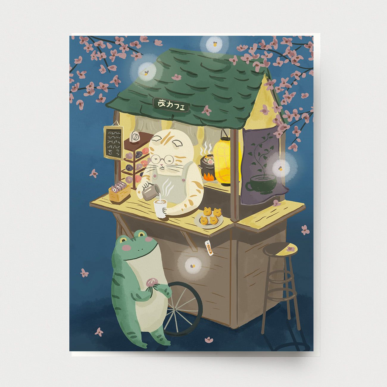 Night Cafe Greeting Card