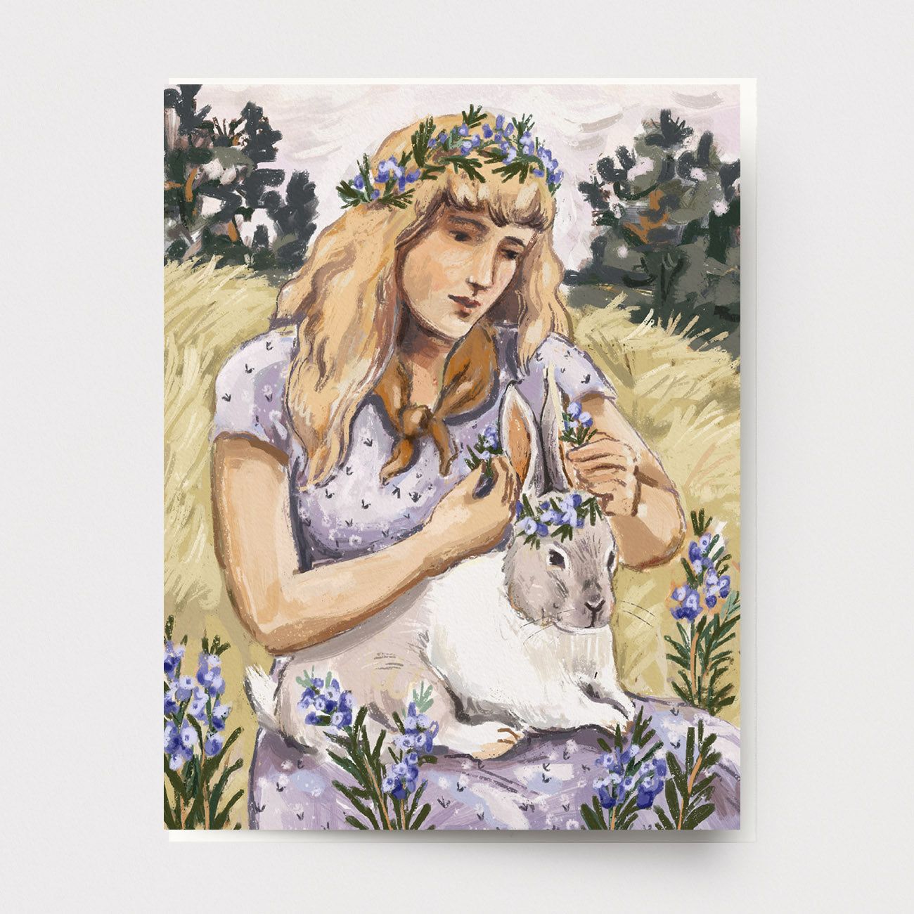 Rosemary Rabbit Greeting Card