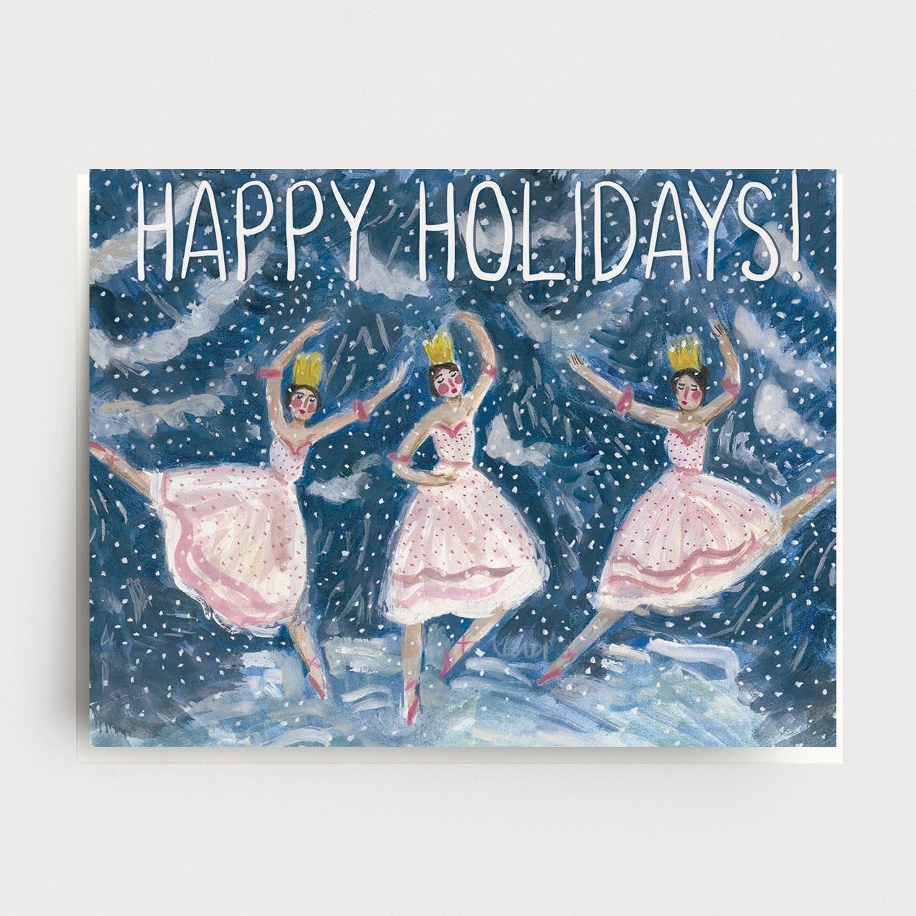 Snow Dancers Greeting Card