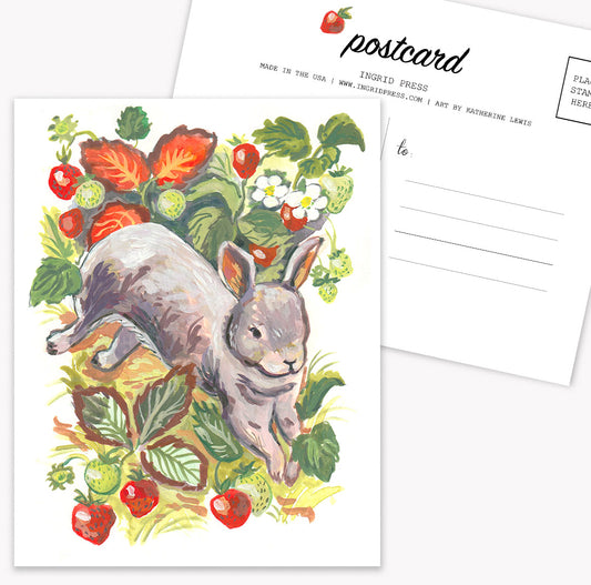 Strawberry Rabbit 10 Postcards U-160-P