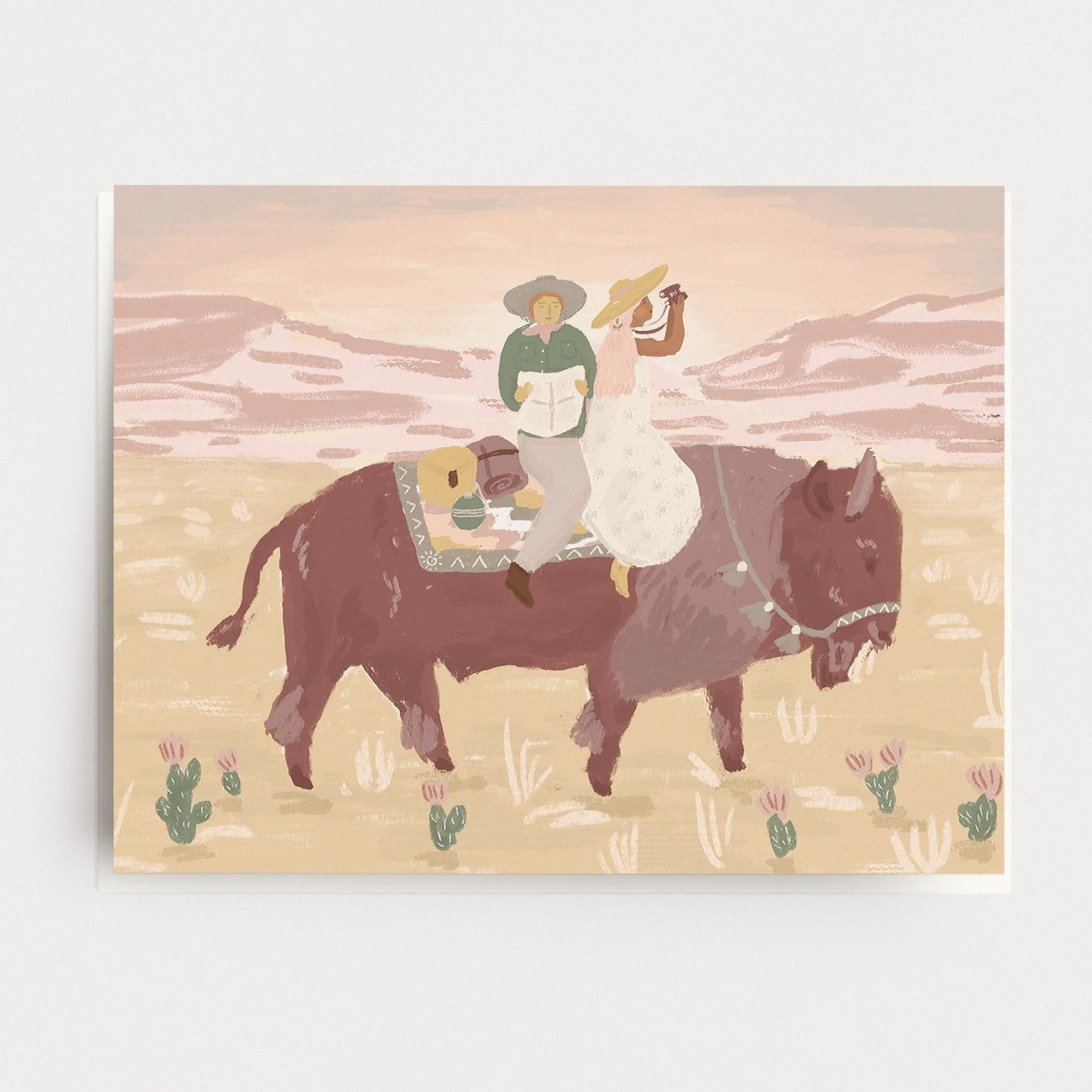 Together Buffalo Greeting Card
