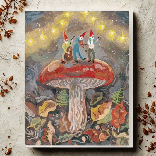 Mushroom Band Greeting Card