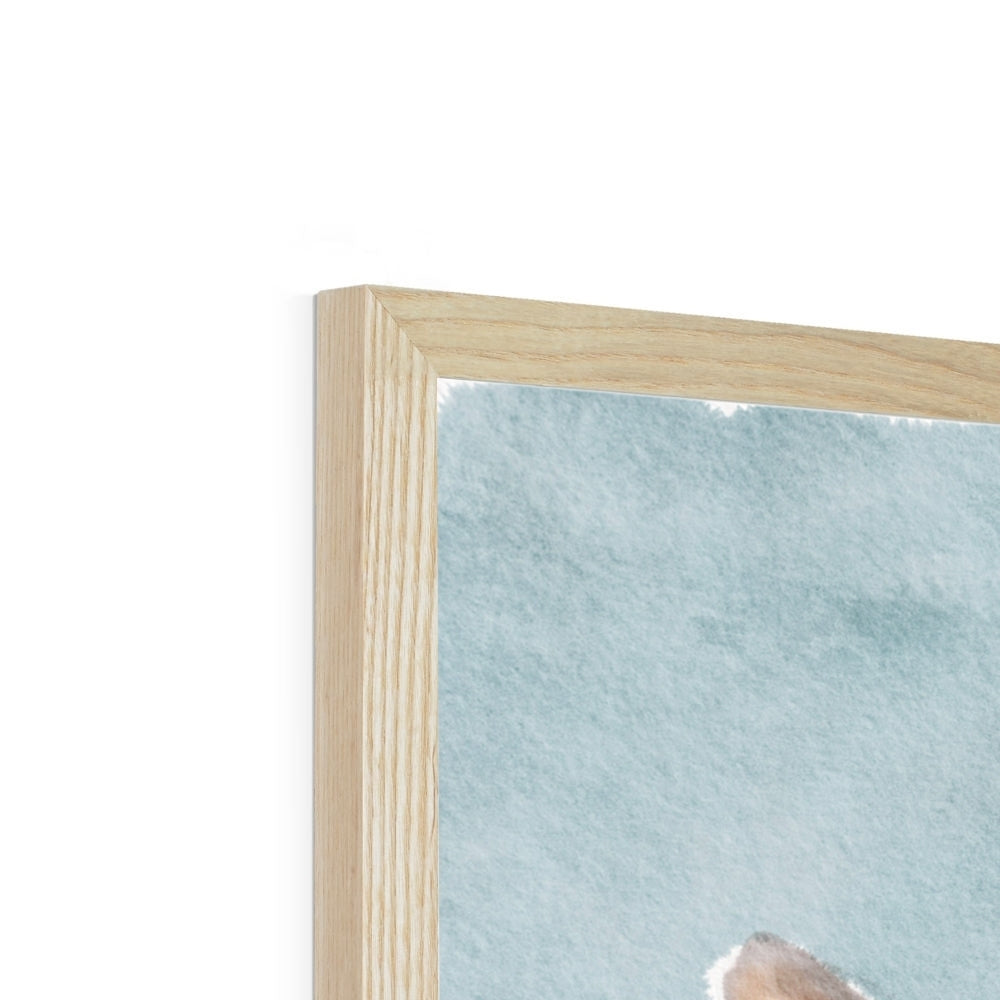 Devon Rex Cat Portrait Framed Print
