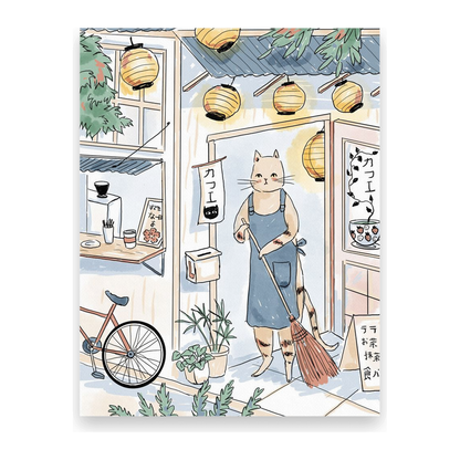 Cafe Cat 10 Postcards