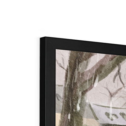 Black Window Cat Portrait Framed Print