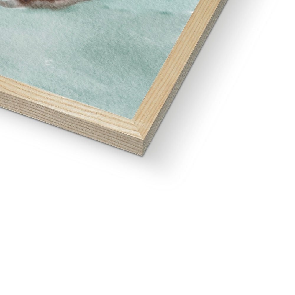 Devon Rex Cat Portrait Framed Print