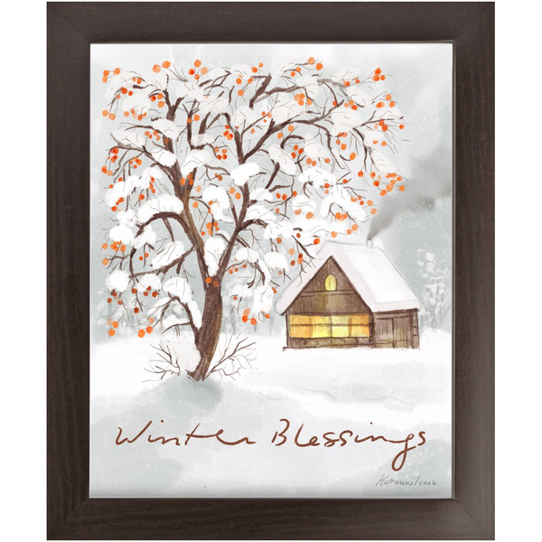 Winter Persimmon Seasonal Decor 8x10