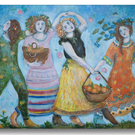 Apricot Dance Canvas Art Print