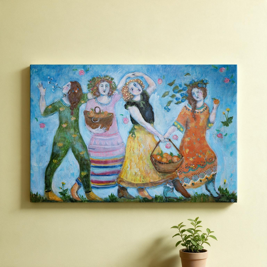 Apricot Dance Canvas Art Print