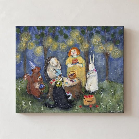Badger's Birthday Canvas Art Print