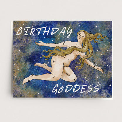 Birthday Goddess Greeting Card
