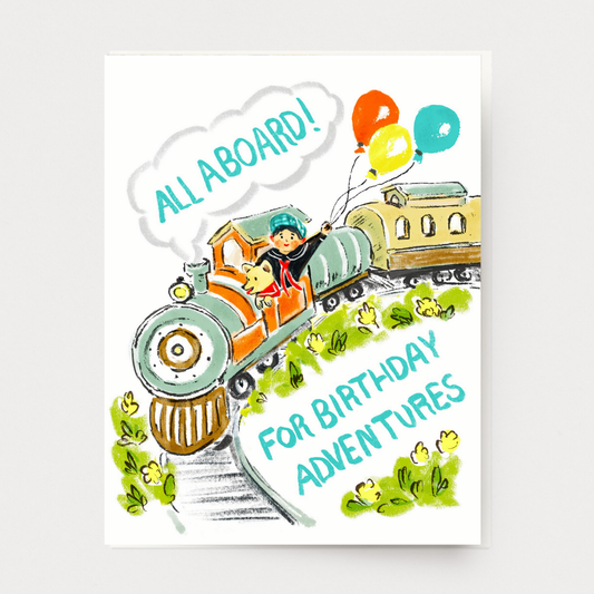 Birthday Train Greeting Card