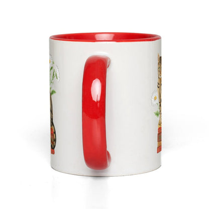 Daisy Book Cat 11oz Ceramic Accent Mug