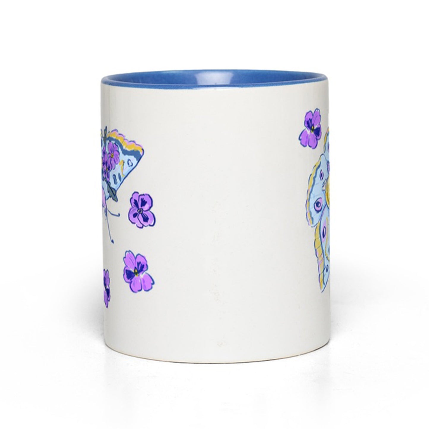 Butterfly Blue Ceramic Mug