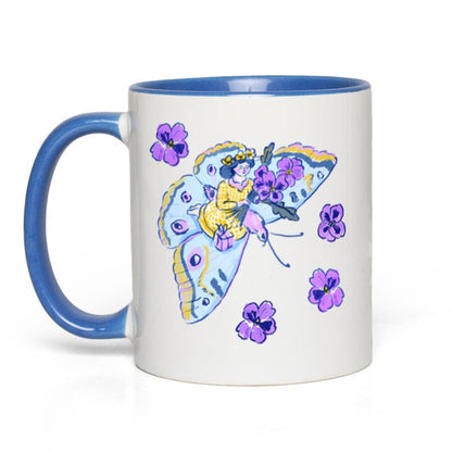 Butterfly Blue 11oz Ceramic Accent Mug