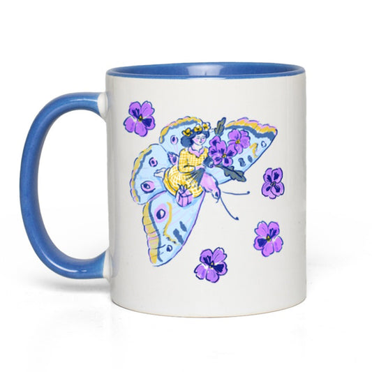 Butterfly Blue 11oz Ceramic Accent Mug