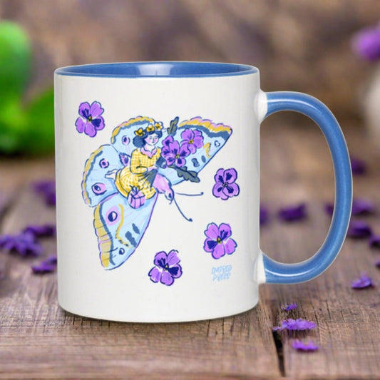 Butterfly Blue Ceramic Mug