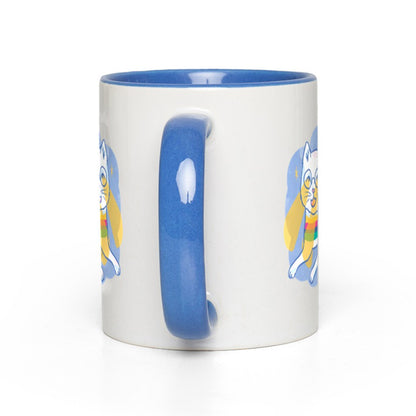 Cat Book Bus 11oz Ceramic Accent Mug